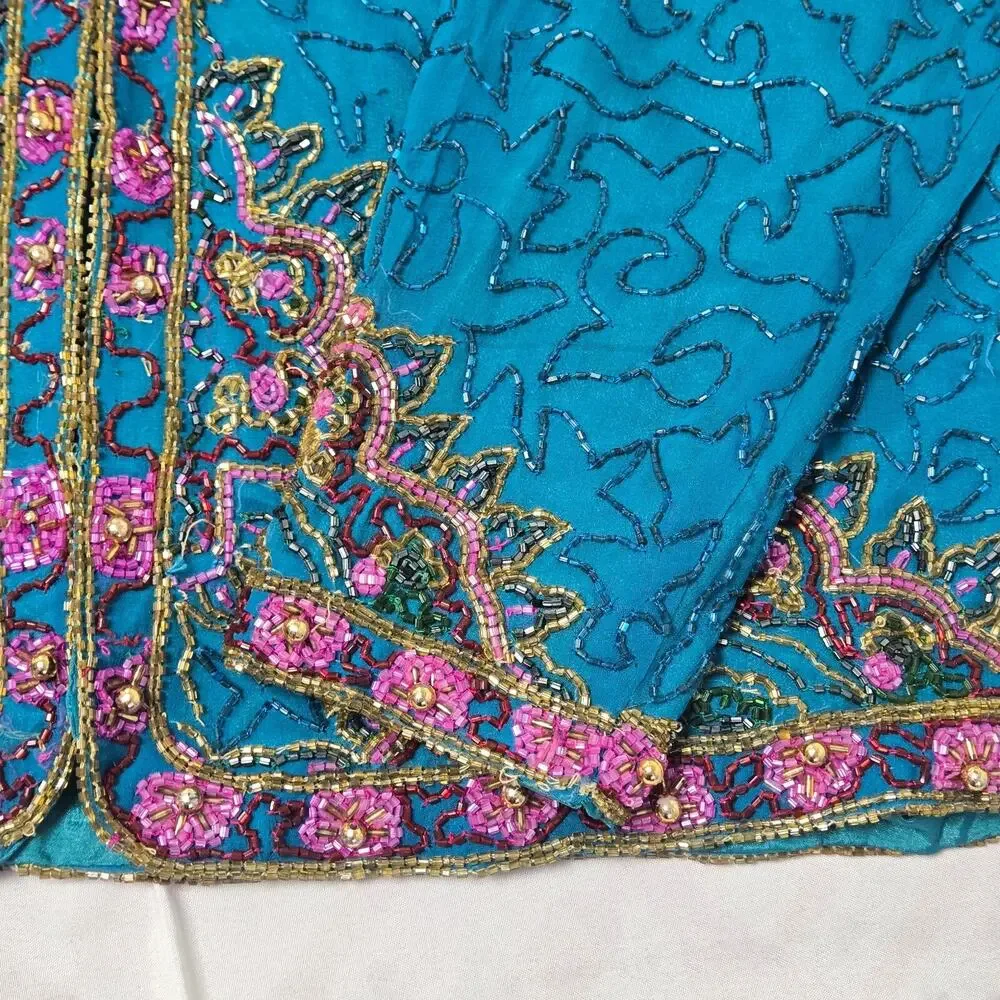 Royal Feelings Sequin Vintage Jacket Small 100% Silk